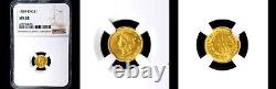 1849-o G$1 Ngc Ms63-pop 46-pq Gold Dollar