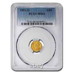 1851-O $1 Liberty Head Gold MS-64 PCGS SKU#205164