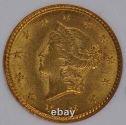 1853 Gold Dollar Type 1 G$1 NGC MS62