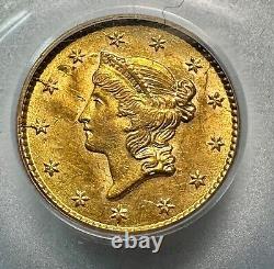 1853 Type 1 1$ Gold Piece Pcgs Ms62 Ogh