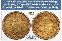 1853 USA $1 Gold Coin. PCGS Certified