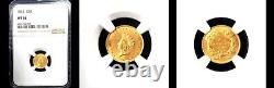 1855 G$1 Ngc Ms61- Gold Dollar