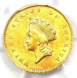 1855 Type 2 Indian Gold Dollar (G$1 Coin) PCGS Uncirculated Details (UNC MS)
