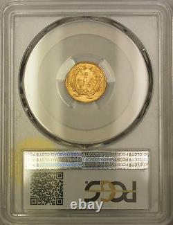 1856 Upright 5 $1 One Dollar Gold Coin PCGS MS-64+ EVER SO CLOSE TO GEM