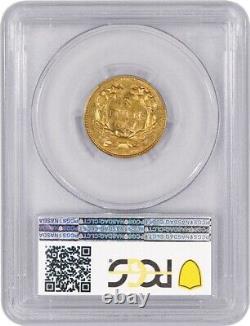 1857 $3 Indian Princess Head Three Dollar Gold PCGS AU50 About Uncirculated Coin