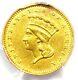 1865 Indian Gold Dollar G$1 Coin Certified PCGS AU Details Rare Date Coin