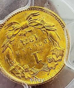 1874 G$1 Liberty Indian Princess Lg Head. Double Die- Type 3 PCGS MS63 Lowest $$