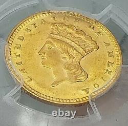 1874 G$1 Liberty Indian Princess Lg Head. Double Die- Type 3 PCGS MS63 Lowest $$