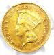 1874 Three Dollar Indian Gold Coin $3 Certified PCGS AU50 Rare Coin