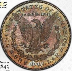 1878-CC MS64 Toned Morgan Dollar PCGS Trueview Gold Shield PQ Rainbow