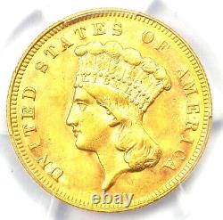 1878 Three Dollar Indian Gold Coin $3 Certified PCGS AU Details Rare Coin