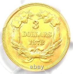 1878 Three Dollar Indian Gold Coin $3 Certified PCGS AU Details Rare Coin
