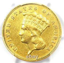 1878 Three Dollar Indian Gold Coin $3 Certified PCGS XF Details Rare Coin