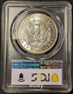 1879 $1 Morgan Silver Dollar PCGS MS63 Pleasing Gold Peripheral Toning