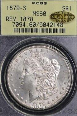 1879-S $1 Reverse of 1878 Morgan Dollar PCGS MS60 (CAC GOLD)