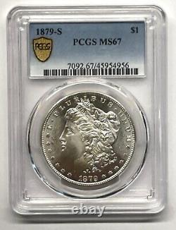 1879-S Morgan Dollar PCGS Gold Shield MS 67 A Striking Coin Great Mirrors