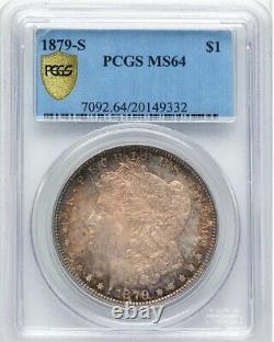 1879-s $1 Silver Morgan Dollar, Gold Shield Ms64 Pcgs Reverse Error Not Labeled