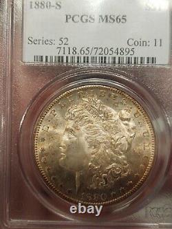 1880-S Morgan Silver Dollar PCGS Gem MS 65-Obverse Gold-VAM 8=18 0 Dbled & 80/79