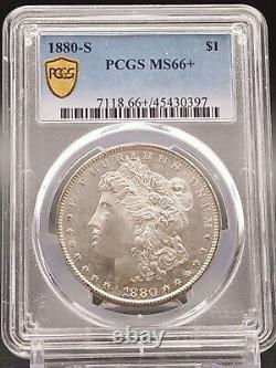 1880-S Morgan Silver Dollar PCGS MS 66+ PLUS Gold Shield