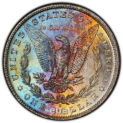 1881-S Morgan Dollar, PCGS MS65 Gold Shield, Vibrant Reverse Rainbow Toning
