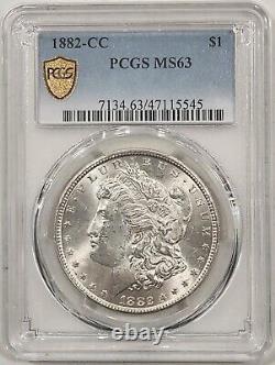 1882 CC $1D Morgan Silver Dollar PCGS MS63 Gold Shield
