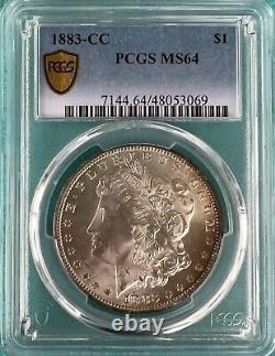 1883-CC Morgan Silver Dollar $1 PCGS MS64 GOLD SHIELD CERTIFICATION