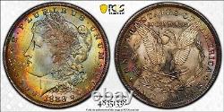 1883-O $1 MS64 Toned Morgan Dollar PCGS Gold Shield Lovely Rainbow Toning
