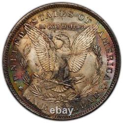 1883-O $1 MS64 Toned Morgan Dollar PCGS Gold Shield Lovely Rainbow Toning