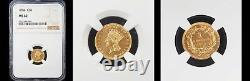 1884 G$1-ngc Ms62-pop 46-mintage 5230-pq Gold Dollar