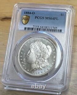 1884-O Morgan Silver Dollar PCGS MS-64 PL Gold Shield Proof-Like 1881 O $1 Coin