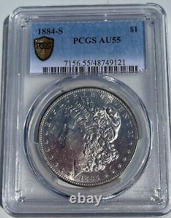 1884 S Morgan Dollar PCGS Gold Shield AU55