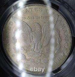 1885 PCGS Graded MS64 Nicely Color Toned Morgan Silver Dollar Gold Shield Slab