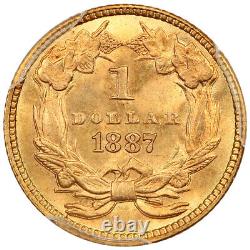 1887 G$1 PCGS/CAC MS67 ex D. L. Hansen