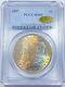 1887 P Morgan SILVER Dollar PCGS MS63 GOLD CAC Rainbow Toned Gorgeous Color