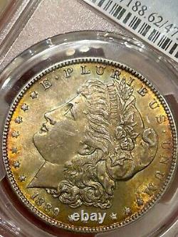 1889 Morgan Silver Dollar PCGS MS62 Golden Toned Beauty