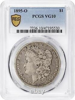 1895-o Morgan Dollar Graded Vg-10 Pcgs Housed In Gold Label Holder