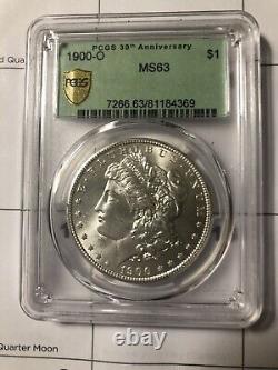 1900-O Morgan Silver Dollar / MS 63 / OGH Gold Shield Slab