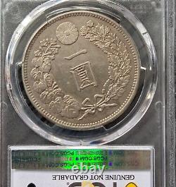 1902 M35 JAPAN 1 YEN SILVER DRAGON DOLLAR COIN PCGS AU Low Mintage Nice Toning