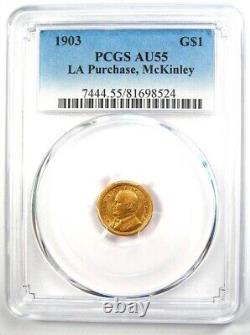 1903 McKinley Louisiana Purchase Gold Dollar Coin G$1 Certified PCGS AU55