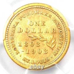 1903 McKinley Louisiana Purchase Gold Dollar Coin G$1 Certified PCGS AU55