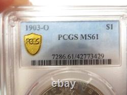 1903 O Morgan Premium GOLD SHIELD PCGS MS 61 Looks 63 or 64 You Decide Key Date