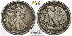 1916 50C Liberty Walking Half Dollar. PCGS Gold AU Details Cleaned SL0129