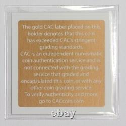 1921-D Gem BU PCGS MS64 CAC GOLD Label Morgan Silver Dollar Rainbow Toned