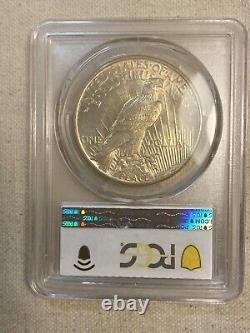 1921 Peace Dollar Pcgs Ms63 Key Date Gold Shield Attractive Coin No Distractions