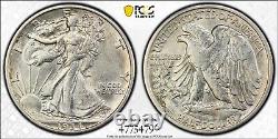 1934 S Walking Liberty 90% Silver Half Dollar. PCGS Gold AU53. SL0121