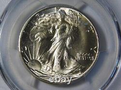 1947-d Walking Liberty Silver Coin Half Dollar Gold Shield Pcgs Graded Ms66