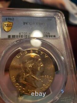 1962 US Franklin Half Dollar PCGS PR-65 -? Attractive Shine Golden Coin