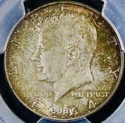 1964-D Kennedy Silver Half Dollar PCGS MS-65 Nice Pinks, Greens, Golds