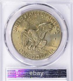 1974-D MS66 Eisenhower (Ike) Dollar PCGS Colorful Gold Toning Trueview +Video