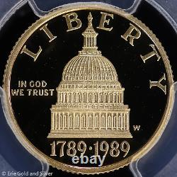 1989-W $5 Proof Gold Congress Bicentennial PCGS PR 70 DCAM